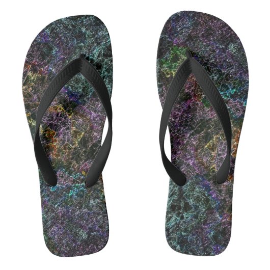 Tongs Texture foncée, éponge détruite ou corrodée (Semelle)