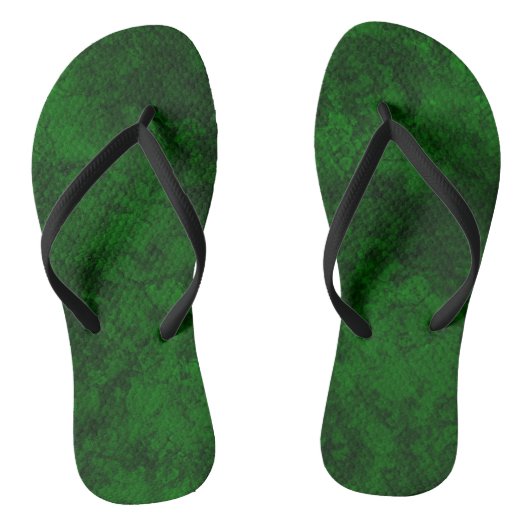 Tongs texture vert foncé texturé en marbre de daim grani (Semelle)