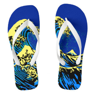 Tongs The Great Hokusai Wave in Pop Art Style