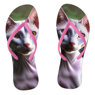 Tongs "Thon le chat sans cheveux : élégant et soyeux"