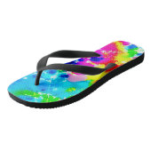 Tongs Tie arc-en-ciel Tie Dye Flip Flops (Incliné)