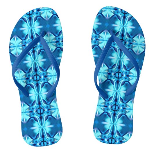 Tongs Tie Dye Motif en Indigo et Ice Blue (Semelle)