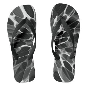 Tongs Tie-dye noir et blanc