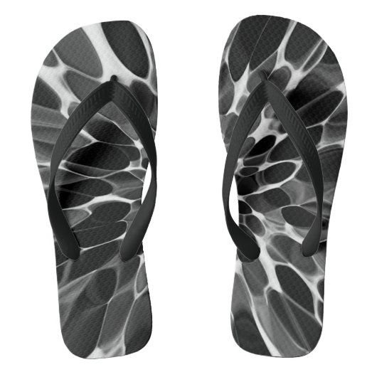 Tongs Tie-dye noir et blanc (Semelle)