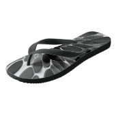 Tongs Tie-dye noir et blanc (Incliné)