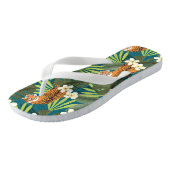Tongs Tigre tropical Hawaiian Palm Jungle Turquoise (Incliné)