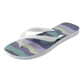 Tongs Tirures ondulées turquoise et violette (Incliné)