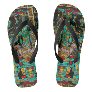 Tongs Tombeau de Pakal - Astronaut Palenque en couleur