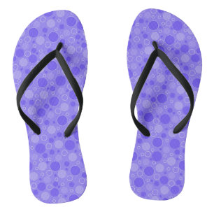 Tongs Tons violets Lilac avec pois en sixtie rétro