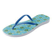 Tongs Tortues Motif bleu (Incliné)
