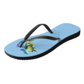 Tongs Tortues nageant (Incliné)
