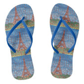 Tongs Tour Eiffel Mosaic Motif FlipFlops (Semelle)