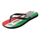 Tongs Tour penchée customisée de Pise et de drapeau (Incliné)