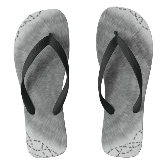 Tongs Tourbillon Abstrait Noir & Blanc (Semelle)
