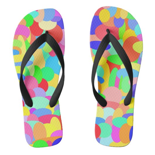 Tongs Tourner les points de couleur (Semelle)