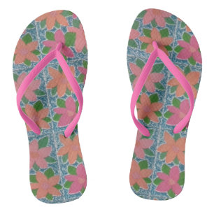 Tongs Tournes de Motif de fleurs tropicales