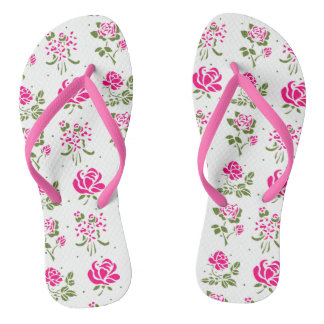 Tongs Tournes de Motif Rose rose