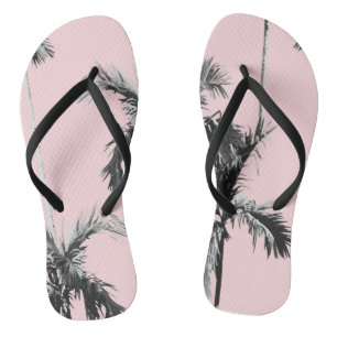 Tongs Tournes de palmiers roses