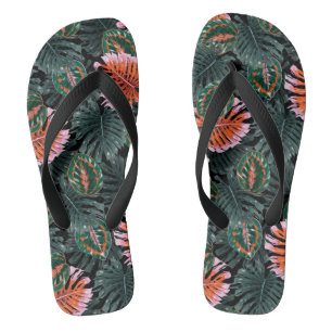 Tongs Tournes d'impression tropicales