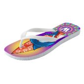 Tongs Tournes personnalisées surf de requin violet hippy (Incliné)