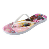 Tongs Tournes roses d'orchidée (Incliné)