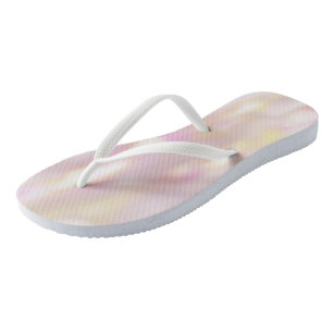 Tongs Tournes roses et blanches modernes