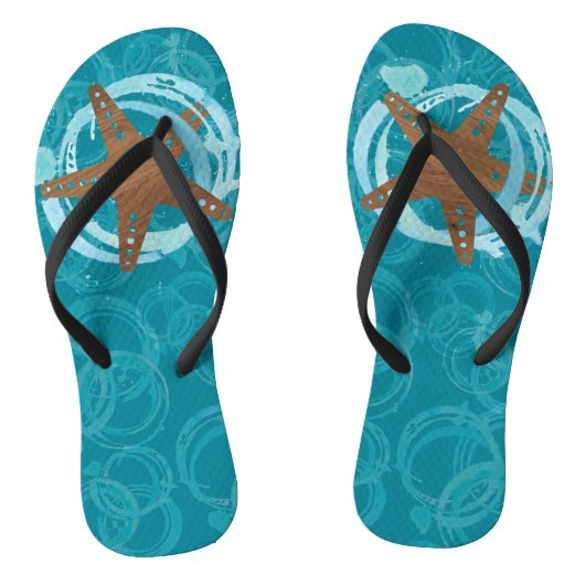 Tongs Tournes turquoises de poisson-Starfish (Semelle)