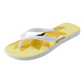 Tongs Tournesol chic et vibrant mignon jaune (Incliné)