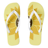 Tongs Tournesol chic et vibrant mignon jaune (Semelle)