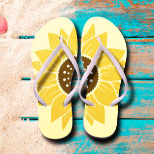 Tongs Tournesol chic et vibrant mignon jaune