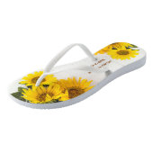 Tongs Tournesols sur des bascules électroniques en bois (Incliné)