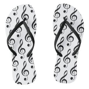 Tongs Treble Clef Musical Black White Chanson Musique