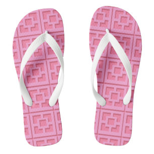 Tongs Trellis rose Rétro Tournes pour adultes, larges br