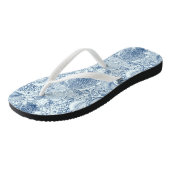 Tongs Trésors de plage en bleu (Incliné)