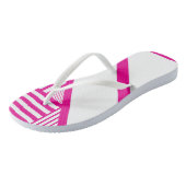 Tongs Triangle en Magenta et Blanc (Incliné)