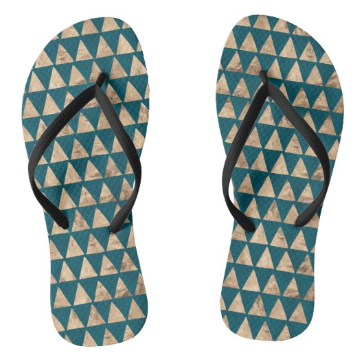 Tongs Triangles d'or bleu turquoise (Semelle)