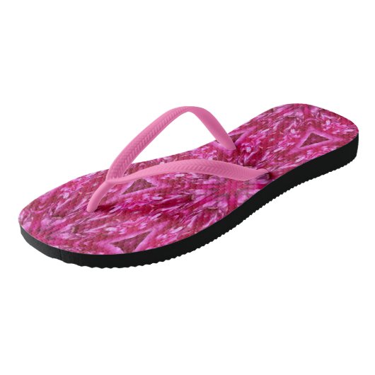 Tongs Triangles Rose de chou rose 5072 (Incliné)
