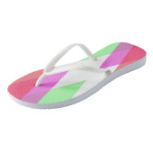 Tongs Triangles rouge et vert (Incliné)