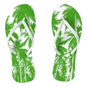 Tongs Tropical Palm Trees Design