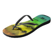 Tongs Tropical Rainbow Stripes Monogrammes Flip Flops (Incliné)
