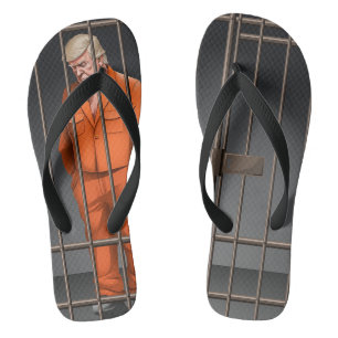 Tongs Trump en prison - Flops à lèvres adultes (larges b