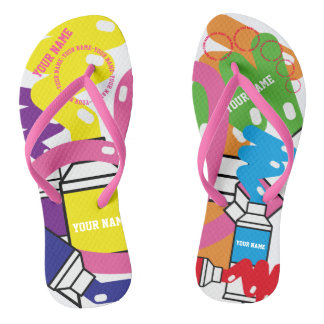 Tongs Tubes de peinture couleur