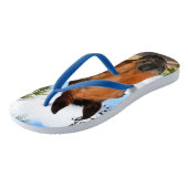 Tongs Tulip Le Cheval De La Baie Brown, Bleu (Incliné)