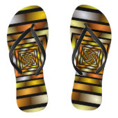 Tongs Tunnel lumineux coloré Trippy Fractal Graphisme (Semelle)