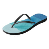 Tongs Turquoise 4 Rayures Homme Décontractées (Incliné)