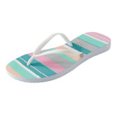 Tongs Turquoise Peach Funky Flip Flops (Incliné)