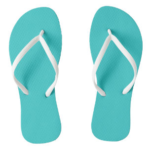 Tongs turquoise unies