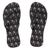 Tongs Tuxedo Chat avec Noël Festif du Père Noël (Semelle)