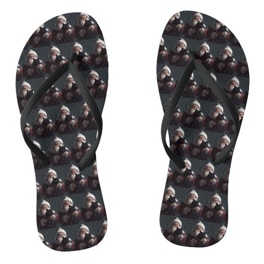 Tongs Tuxedo Chat avec Noël Festif du Père Noël (Semelle)