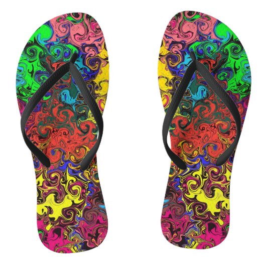 Tongs Twirlers colorés Abstraits / (Semelle)